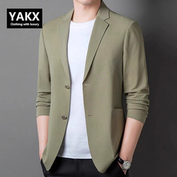 High-End Casual Suit Men's Jacket 2025 New Spring and Autumn Business Slim-Fit Single Suit Top Men's Suit High-End Casual Suit Men's Jacket 2025 New Spring and Autumn Business Slim-Fit Single Suit Top Men's Suit