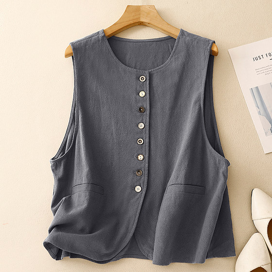 Retro niche work vest vest for women in spring and autumn new style old money style age-reducing layered sleeveless vest top Retro niche work vest vest for women in spring and autumn new style old money style age-reducing layered sleeveless vest top