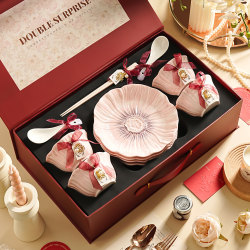 Dishes and Tableware Set for Home Use 2025 New Ceramic Bowls and Plates Underglaze Color Wedding Gift for the Bride Wedding Gift Box Dishes and Tableware Set for Home Use 2025 New Ceramic Bowls and Plates Underglaze Color Wedding Gift for the Bride Wedding Gift Box