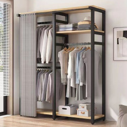 Wardrobe Steel Frame Structure, Easy-To-Assemble Fabric Wardrobe for Home Bedroom, Sturdy and Durable, Small Apartment Storage Cabinet, Closet Wardrobe Steel Frame Structure, Easy-To-Assemble Fabric Wardrobe for Home Bedroom, Sturdy and Durable, Small Apartment Storage Cabinet, Closet