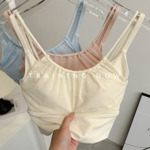 High-value sports bra for women in summer shock-proof gathering yoga suspender vest can wear running training fitness clothing outside 
High-value sports bra for women in summer shock-proof gathering yoga suspender vest can wear running training fitness clothing outside