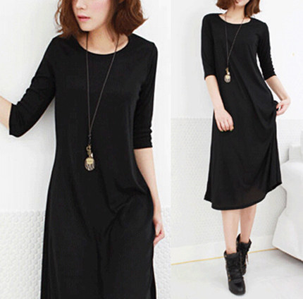 European and American style spring and autumn clothing female Modal loose A -line skirt seven -point sleeve long skirt large dress with large size small size
European and American style spring and autumn clothing female Modal loose A -line skirt seven -point sleeve long skirt large dress with large size small size