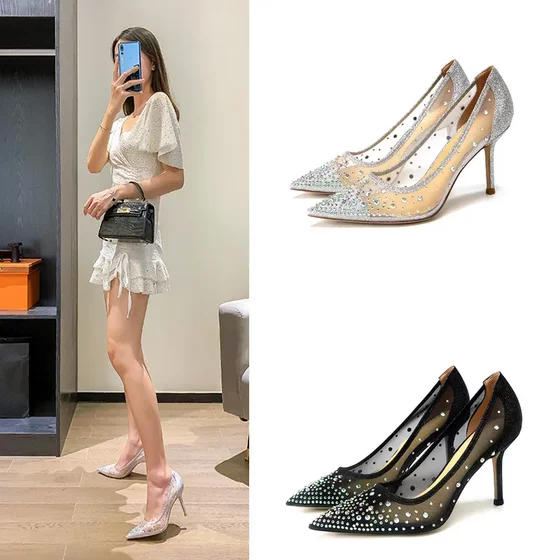 Mesh rhinestone single shoes for women 2025 summer new color diamond shallow mouth pointed toe thin heel super high heel shoes for women
Mesh rhinestone single shoes for women 2025 summer new color diamond shallow mouth pointed toe thin heel super high heel shoes for women