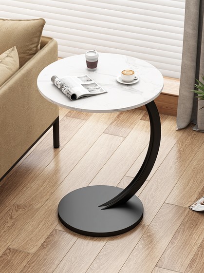 Net red small round table sofa side table movable side cabinet mini coffee table modern simple bedside table trolley side table Net red small round table sofa side table movable side cabinet mini coffee table modern simple bedside table trolley side table
