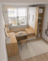 Small Apartment High Box Tatami Bed with Desk, Wardrobe, Integrated Bed, Modular Bed for Small Rooms, Multifunctional Single Bed Small Apartment High Box Tatami Bed with Desk, Wardrobe, Integrated Bed, Modular Bed for Small Rooms, Multifunctional Single Bed