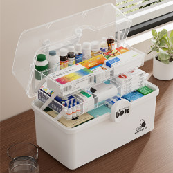 Moisture-proof large-sized medicine box home large-capacity medicine box home medicine storage box multi-layer large-sized medicine box Moisture-proof large-sized medicine box home large-capacity medicine box home medicine storage box multi-layer large-sized medicine box