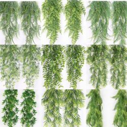 Simulated plant rattan five-pronged turtle leaf vine artificial green plant wall hanging party decoration hanging basket high simulation Simulated plant rattan five-pronged turtle leaf vine artificial green plant wall hanging party decoration hanging basket high simulation