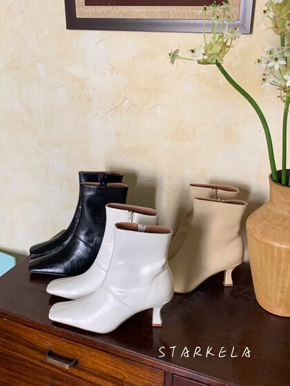 Starkela single boots small square toe high heels thin heel side zipper short tube women's fashion boots thin boots fashionable and simple
Starkela single boots small square toe high heels thin heel side zipper short tube women's fashion boots thin boots fashionable and simple
