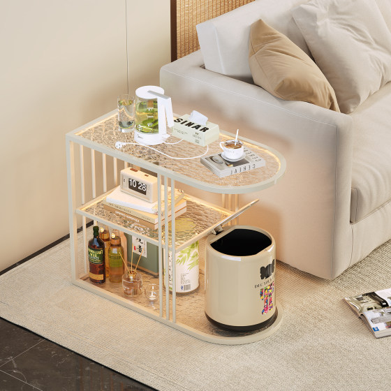 Cream style sofa side table living room household small coffee table modern simple light luxury high-end tea cabinet 
Cream style sofa side table living room household small coffee table modern simple light luxury high-end tea cabinet