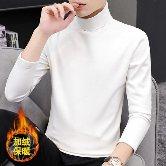 Men's high neck cold-proof slim long-sleeved autumn and winter wear pure cotton warm plush top solid color base shirt
Men's high neck cold-proof slim long-sleeved autumn and winter wear pure cotton warm plush top solid color base shirt