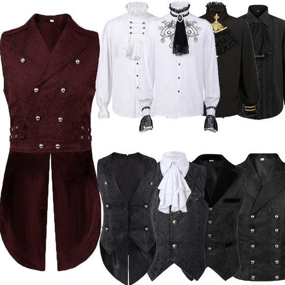 European -style palace men's European medieval noble prince dresses inside the bottom shirt to perform long dovetails
European -style palace men's European medieval noble prince dresses inside the bottom shirt to perform long dovetails