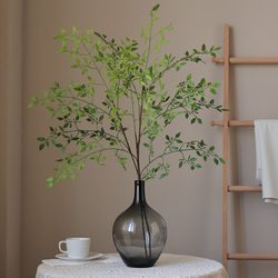 Simulated Nandina Bamboo, Artificial Green Plant Ornaments, Flower Arrangements, High-End Decorations, Fake Flowers, Plastic Green Plants for Indoor Decoration Simulated Nandina Bamboo, Artificial Green Plant Ornaments, Flower Arrangements, High-End Decorations, Fake Flowers, Plastic Green Plants for Indoor Decoration