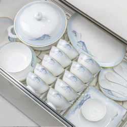 2025 Bowl Set for Home Use, High-Quality Jingdezhen Bowl and Plate Set, Chinese-Style Ceramic Tableware Set, Bowl and Plate for Housewarming 2025 Bowl Set for Home Use, High-Quality Jingdezhen Bowl and Plate Set, Chinese-Style Ceramic Tableware Set, Bowl and Plate for Housewarming