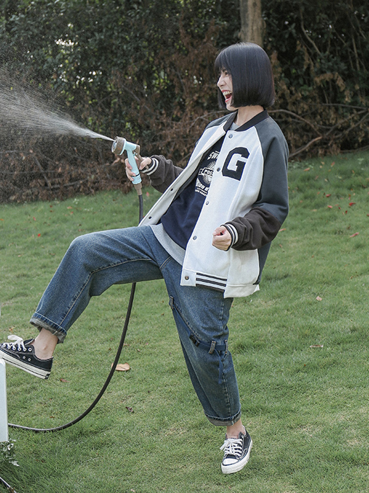 HOT HORSE 直筒工装牛仔裤 HOT HORSE 直筒工装牛仔裤