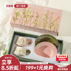 Kawashimaya Coffee Cup Set Couple Matching Cups Gift Box Housewarming Wedding Birthday Gift for Women Souvenirs Kawashimaya Coffee Cup Set Couple Matching Cups Gift Box Housewarming Wedding Birthday Gift for Women Souvenirs