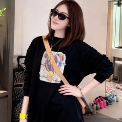 Autumn Trendy Style Niche High-End Printed Crew Neck Sweatshirt 2025 New Heavyweight Versatile Long-Sleeve Top for Women Autumn Trendy Style Niche High-End Printed Crew Neck Sweatshirt 2025 New Heavyweight Versatile Long-Sleeve Top for Women