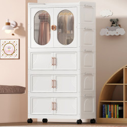 Install-Free Baby Wardrobe kids Clothes Organker Baby Wardrobe Plastic For Home Simple Storage Cabinet Install-Free Baby Wardrobe kids Clothes Organker Baby Wardrobe Plastic For Home Simple Storage Cabinet