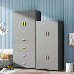 Extra Large Plastic Double-Door Children's Wardrobe Baby Small Wardrobe Hanging Wardrobe Home Bedroom Simple Storage Cabinet Extra Large Plastic Double-Door Children's Wardrobe Baby Small Wardrobe Hanging Wardrobe Home Bedroom Simple Storage Cabinet