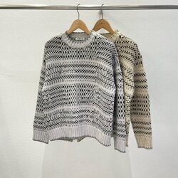 Korean men's clothing purchasing agency high-quality wool blended geometric mosaic mixed color texture design round neck sweater Korean men's clothing purchasing agency high-quality wool blended geometric mosaic mixed color texture design round neck sweater