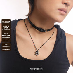 leather rope choker star premium leather rope choker star premium