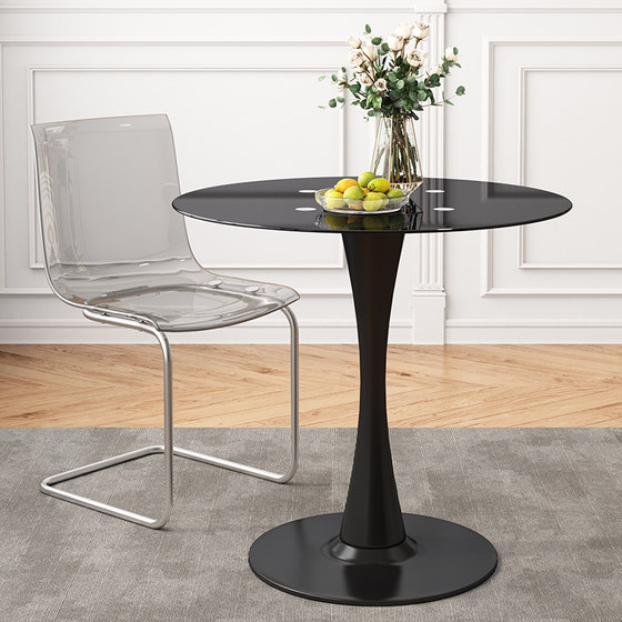 Round table simple tulip white leisure negotiation table coffee coffee milk tea shop dining table Nordic round table and chair Round table simple tulip white leisure negotiation table coffee coffee milk tea shop dining table Nordic round table and chair