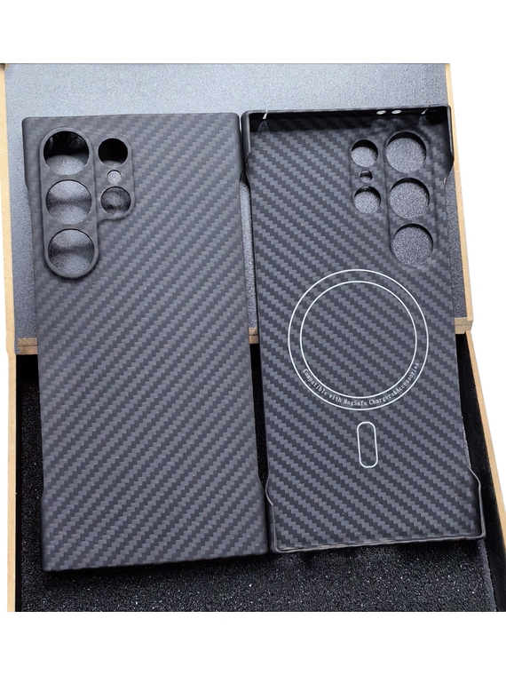 S24, S24 Plus, S24 Ultra Rimless Borderless Frame Lightweight Magnetic Hollow Heatsink Heat Dissipation Carbon Fiber Samsung