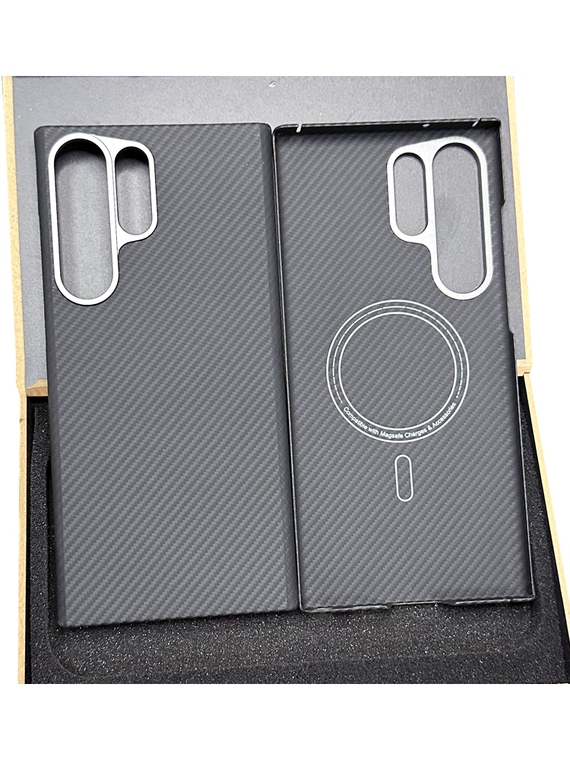 S24, S24 Plus, S24 Ultra Rimless Borderless Frame Lightweight Magnetic Hollow Heatsink Heat Dissipation Carbon Fiber Samsung