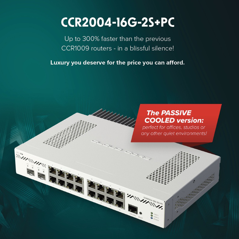 MIKROTIK CCR2004-16G-2S+PC 18Ʈ 10ⰡƮ Ʈ ũž  L6 -