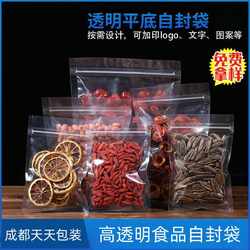 Transparent Flat-Bottom Self-Sealing Bags for Dried Fruits and Snacks, Moisture-Proof Zipper Bags, Small Food Packaging Bags Transparent Flat-Bottom Self-Sealing Bags for Dried Fruits and Snacks, Moisture-Proof Zipper Bags, Small Food Packaging Bags