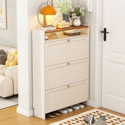 Cream Ultra-Thin Tipping Shoe Cabinet, Popular 2025 New Model, Large Capacity Entryway Storage, Modern Small Apartment Shoe Rack Cream Ultra-Thin Tipping Shoe Cabinet, Popular 2025 New Model, Large Capacity Entryway Storage, Modern Small Apartment Shoe Rack