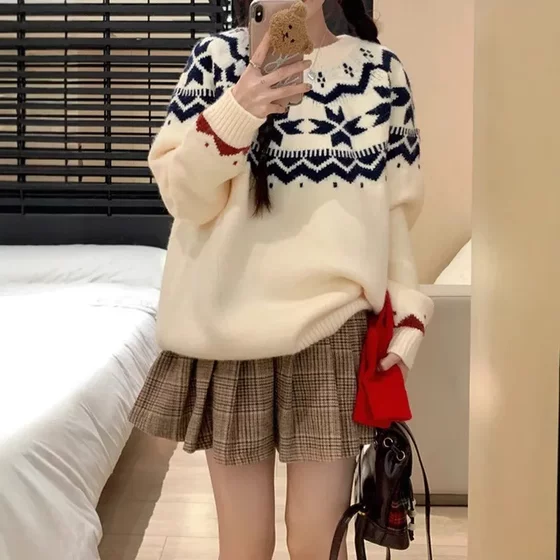 2025 autumn and winter new style ethnic style design jacquard sweater for women KANING retro niche pullover sweater for women
2025 autumn and winter new style ethnic style design jacquard sweater for women KANING retro niche pullover sweater for women