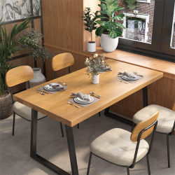 American Solid Wood Dining Table Restaurant Hotel Noodle Shop Leisure Table and Chair Combination Internet Celebrity Cafe Milk Tea Shop Table Commercial American Solid Wood Dining Table Restaurant Hotel Noodle Shop Leisure Table and Chair Combination Internet Celebrity Cafe Milk Tea Shop Table Commercial