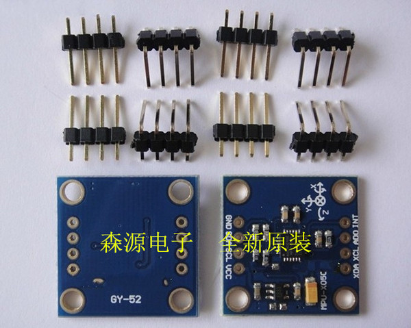 gy-52 mpu-6050模块 3三轴陀螺仪加速度传感器 6轴姿态倾斜度模块