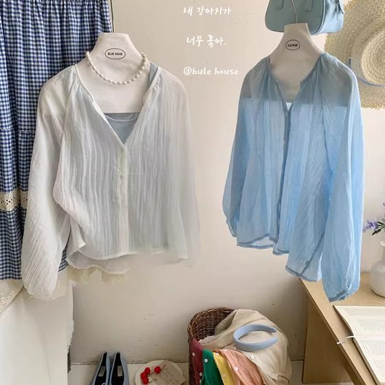 Island evening breeze~ texture free and light round neck sunscreen shirt for women in summer loose art retro shirt
Island evening breeze~ texture free and light round neck sunscreen shirt for women in summer loose art retro shirt