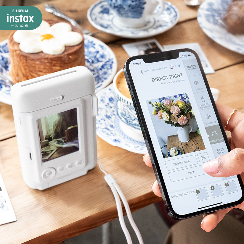 (신색상 출시) FUJIFILM MINI LIPLAY 카메라 휴대폰용 즉석 사진 인화 -