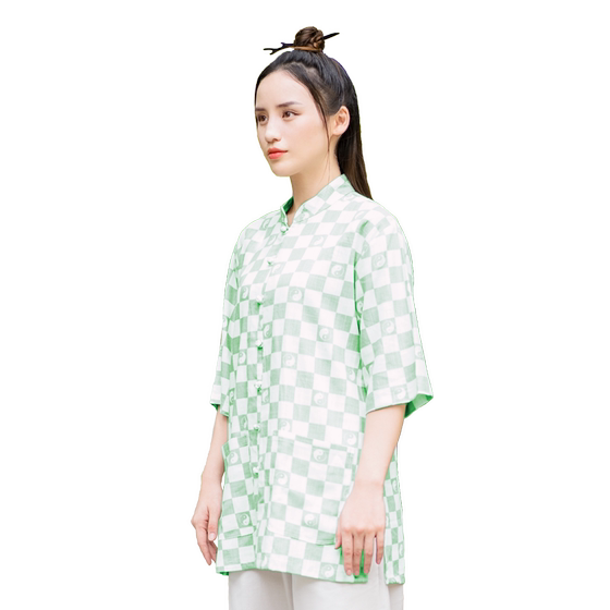 Kang Suya Tai Chi Clothing Top Single Women's Short Sleeve Spring and Autumn Thin Eight-Section Brocade Practice Clothing Cotton and Line Printed Martial Arts Clothing
Kang Suya Tai Chi Clothing Top Single Women's Short Sleeve Spring and Autumn Thin Eight-Section Brocade Practice Clothing Cotton and Line Printed Martial Arts Clothing