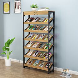 Metal steel and wood data rack floor sales office brochure magazine storage books newspaper rack billboard display rack Metal steel and wood data rack floor sales office brochure magazine storage books newspaper rack billboard display rack