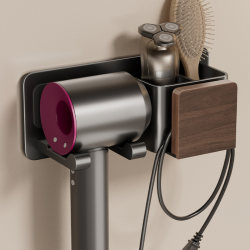 Yingsheng Black Walnut Hair Dryer Storage Rack Yingsheng Black Walnut Hair Dryer Storage Rack