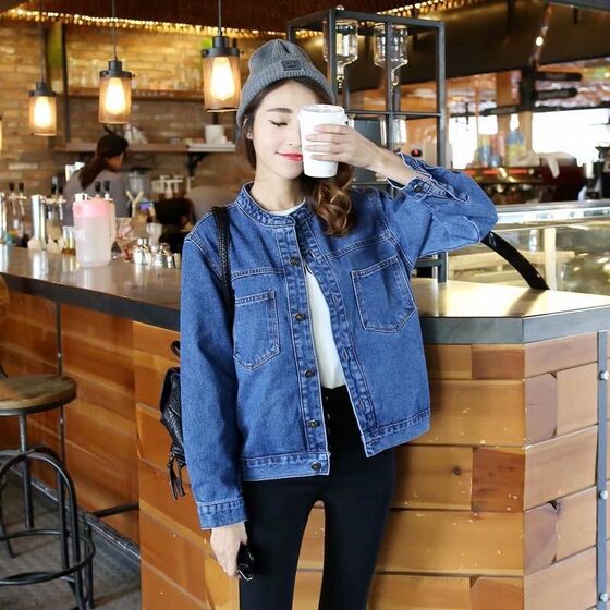 Dark blue denim jacket for women loose Korean version 2025 new spring and autumn stands and linghong style retro short top ins
Dark blue denim jacket for women loose Korean version 2025 new spring and autumn stands and linghong style retro short top ins
