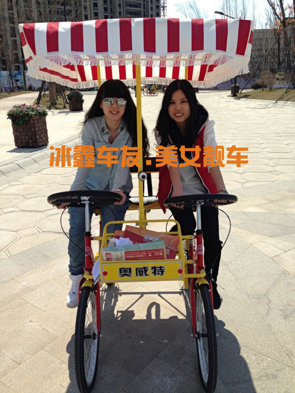 Двухместный / трехместный велосипед О'Витт таунхаус двойной автомобиль/двойной велосипед/бок о бок двойной автомобиль/квадроцикл/осмотр достопримечательностей на велосипеде