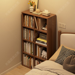 Solid Wood Bedside Bookcase, Bookshelf, Floor-Standing Storage Rack, Wall-Mounted Small Apartment Storage Cabinet, Multi-Layer Bedside Grid Cabinet for Home Use Solid Wood Bedside Bookcase, Bookshelf, Floor-Standing Storage Rack, Wall-Mounted Small Apartment Storage Cabinet, Multi-Layer Bedside Grid Cabinet for Home Use