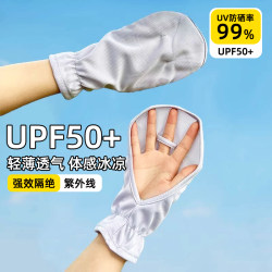 Sun protection gloves for women, special for driving, summer thin, short, electric bike sunshade, ice silk fingerless, covering the white of the back of the hand Sun protection gloves for women, special for driving, summer thin, short, electric bike sunshade, ice silk fingerless, covering the white of the back of the hand
