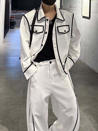 Shangfeng Men's Clothing 629 Autumn Fashion New Lapel Spliced Casual Versatile Jacket Sports Set
Shangfeng Men's Clothing 629 Autumn Fashion New Lapel Spliced Casual Versatile Jacket Sports Set