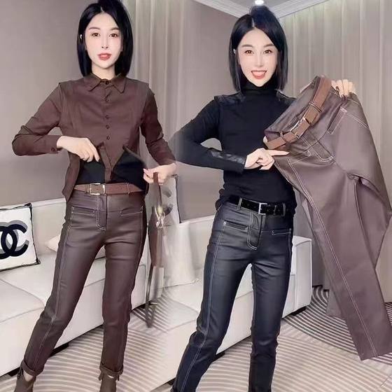 2025 spring, autumn and winter slim pencil nine-point pants European goods line small foot cigarette pants plus velvet layer leather pants
2025 spring, autumn and winter slim pencil nine-point pants European goods line small foot cigarette pants plus velvet layer leather pants