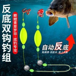 Reverse Bottom Fishing Rig with Double Hooks, European Carp Hook, Reverse Bottom Fishing Set, Gold Sleeve Iseni Fish Hook, Water Monster Fishing Set, Hand Sea Rod Reverse Bottom Fishing Rig with Double Hooks, European Carp Hook, Reverse Bottom Fishing Set, Gold Sleeve Iseni Fish Hook, Water Monster Fishing Set, Hand Sea Rod