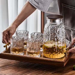 High-Temperature Resistant Cold Water Pitcher for Home Use in the Living Room, Large-Capacity Water Storage Pitcher, Light Luxury Cold Water Cup Set, Thickened Glass Tea Pitcher High-Temperature Resistant Cold Water Pitcher for Home Use in the Living Room, Large-Capacity Water Storage Pitcher, Light Luxury Cold Water Cup Set, Thickened Glass Tea Pitcher