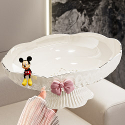 Light Luxury High-End Fruit Plate 2025 New Model Draining Basket for Living Room Home Coffee Table Dried Fruit Plate Candy Snack Display Plate Light Luxury High-End Fruit Plate 2025 New Model Draining Basket for Living Room Home Coffee Table Dried Fruit Plate Candy Snack Display Plate