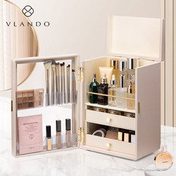 Housewarming Gift Weilanduo Cosmetics Storage Box Desktop High-End Dustproof Large-Capacity Storage Box 25 Years New Model Housewarming Gift Weilanduo Cosmetics Storage Box Desktop High-End Dustproof Large-Capacity Storage Box 25 Years New Model