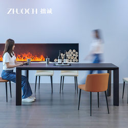 Italian home dining table and chair combination simple modern designer rectangular dining table living room office desk customization Italian home dining table and chair combination simple modern designer rectangular dining table living room office desk customization