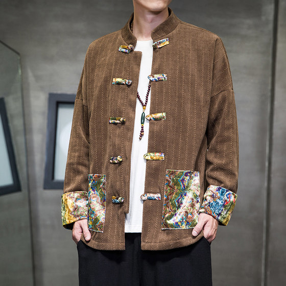 2025 autumn and winter Chinese style men's new Chinese loose tops Tang suit color-blocking stand collar Hanfu jacket large size
2025 autumn and winter Chinese style men's new Chinese loose tops Tang suit color-blocking stand collar Hanfu jacket large size